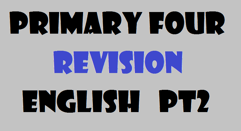 PRIMARY FOUR REVISION QUESTIONS ENGLISH PT2