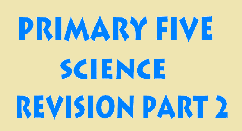 PRIMARY FIVE REVISION QUESTIONS SCIENCE PT2