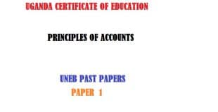 UGANDA CERTIFICATE OF EDUCATION PRINCIPLES OF ACCOUNTS PAPER 1 UNEB PAST PAPERS 27