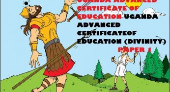 UGANDA ADVANCED CERTIFICATE OF EDUCATION CHRISTIAN RELIGIOUS EDUCATION (DIVINITY) PAST PAPERS PAPER 1