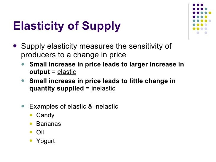 Economic Theory: Elasticity of Supply