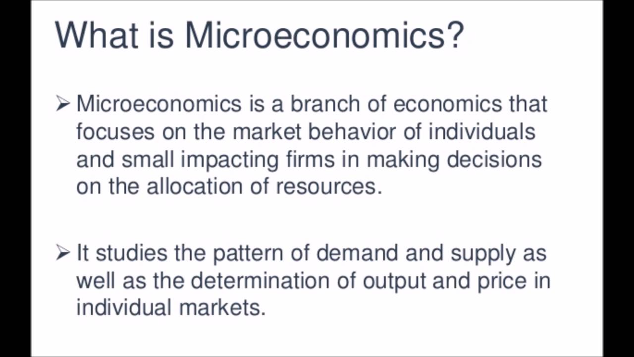 Microeconomics notes