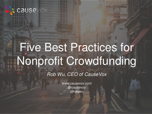 NME: Crowd funding- best practices 1