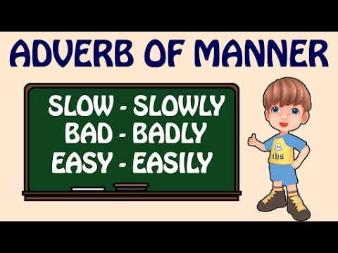 English grammar adverbs of manner