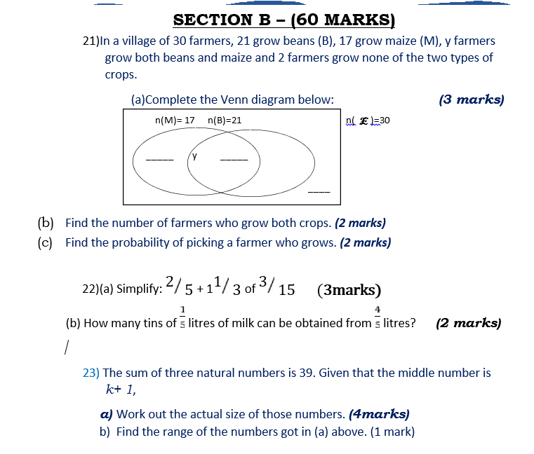 SECTION B (60marks) 1