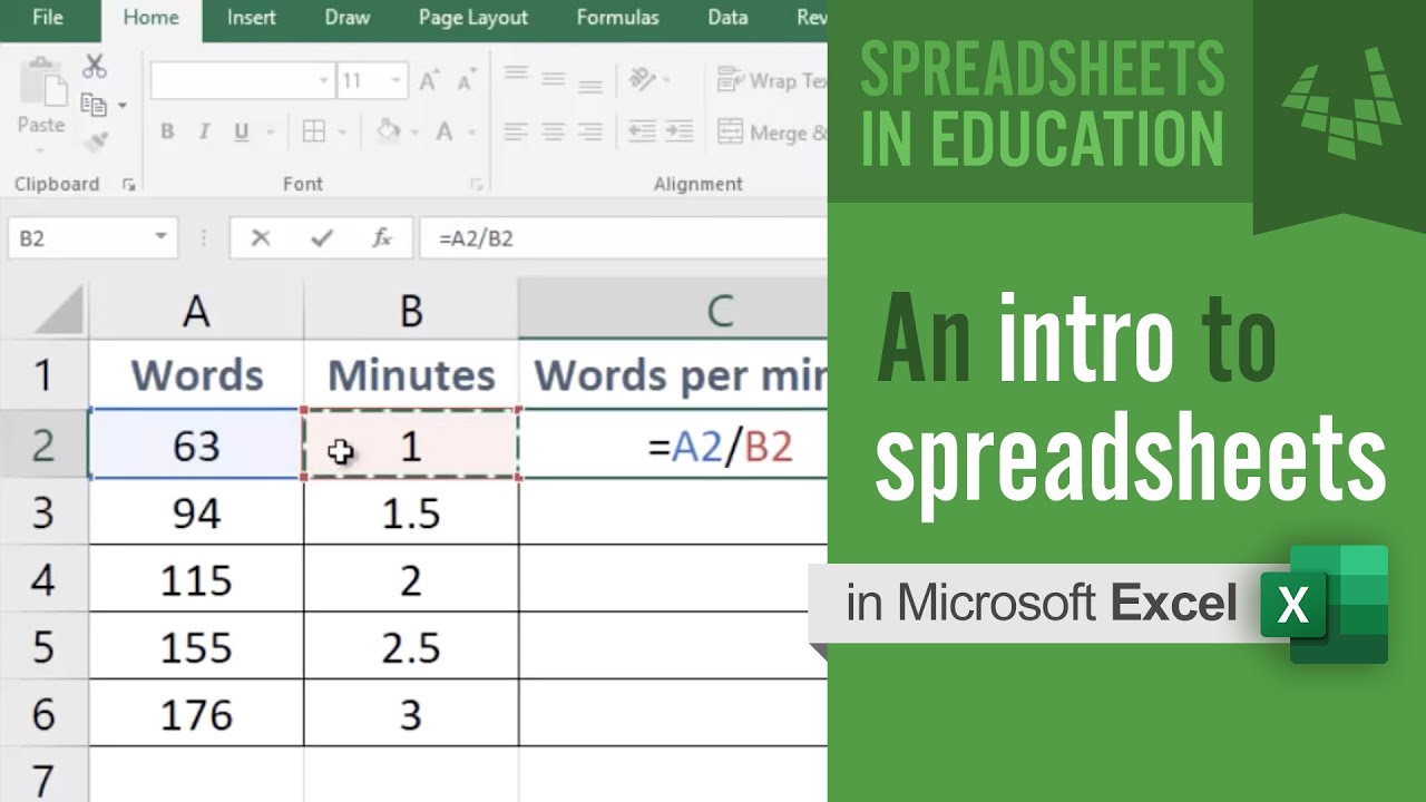 INTRODUCTION TO SPREADSHEETS 1