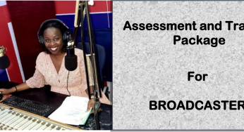 DIT-ASSESSMENT AND TRAINING PACKAGE FOR A BROADCASTER