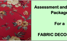 DIT-ASSESSMENT AND TRAINING PACKAGE FOR A FABRIC DECORATOR