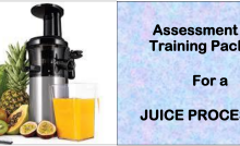 DIT-ASSESSMENT AND TRAINING PACKAGE FOR A JUICE PROCESSOR