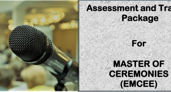 DIT-ASSESSMENT AND TRAINING PACKAGE FOR AN EMCEE