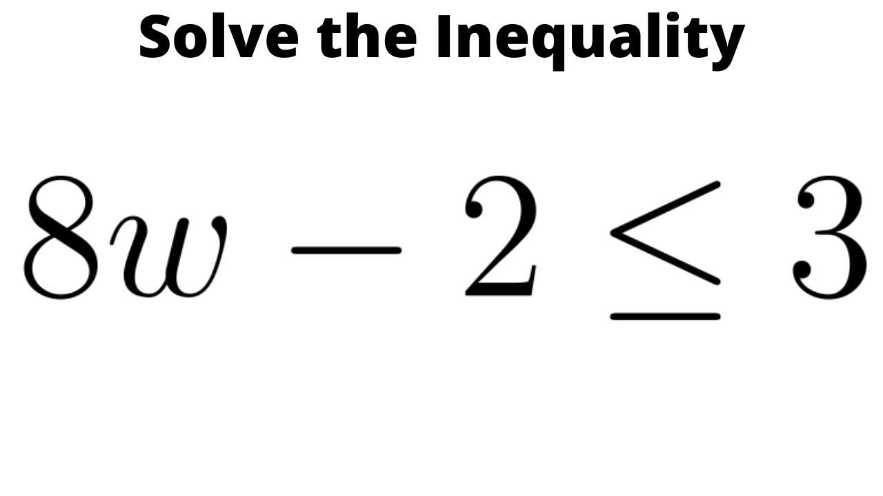 Topics 5: Inequalities and Regions 1